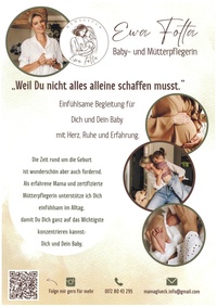 Baby- und Mütterpflegerin Ewa Folta - Mamaglück